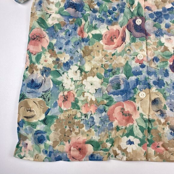 VTG 90s Cape Cod Sportswear Womens Shirt Sz 14 Floral Button Up SS USA NWT - Picture 4 of 10